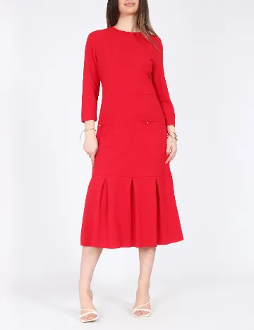 Rochie medie Vila, rosu