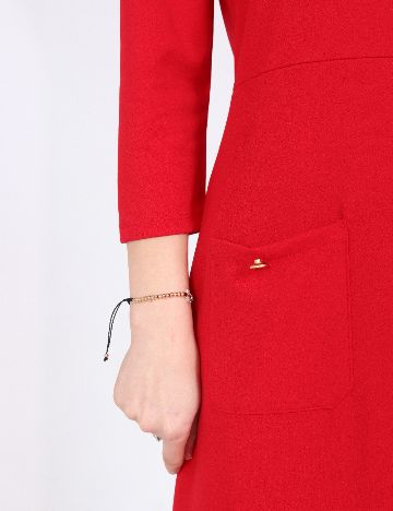 Rochie medie Vila, rosu