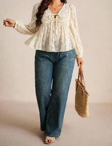 Bluza SHEIN CURVE, crem