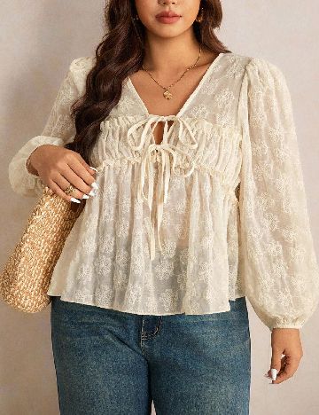 Bluza SHEIN CURVE, crem