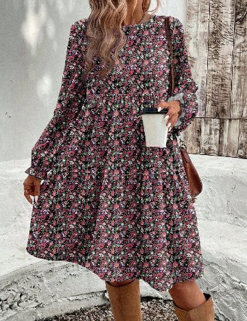 Rochie scurta Emery Rose, floral print