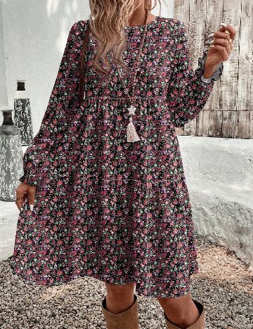 Rochie scurta Emery Rose, floral print