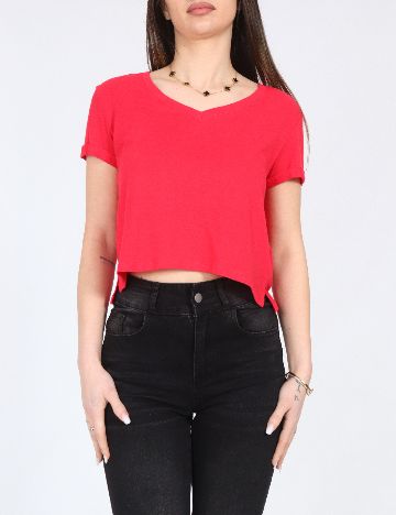 Top Bershka, rosu