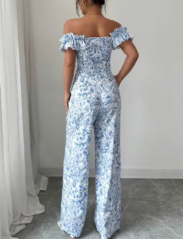 Compleu SHEIN, albastru/alb