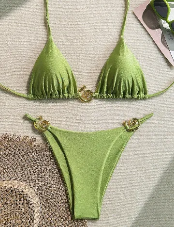 Costum de baie SHEIN, verde