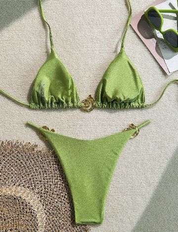 Costum de baie SHEIN, verde