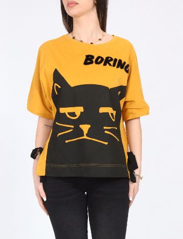 Tricou Bershka, galben