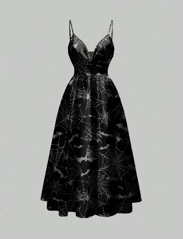 Rochie medie Romwe, negru