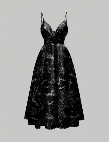 Rochie medie Romwe, negru