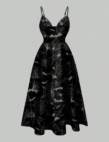 Rochie medie Romwe, negru