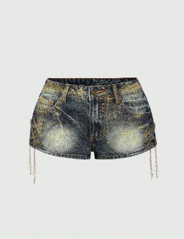 Pantaloni scurti Romwe, albastru