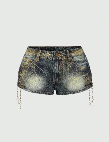 Pantaloni scurti Romwe, albastru