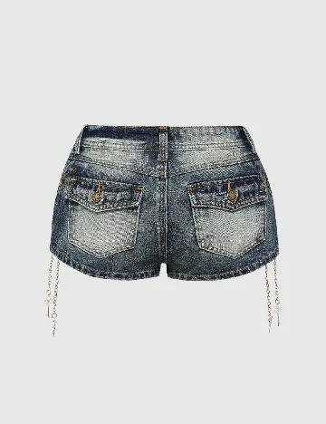 Pantaloni scurti Romwe, albastru