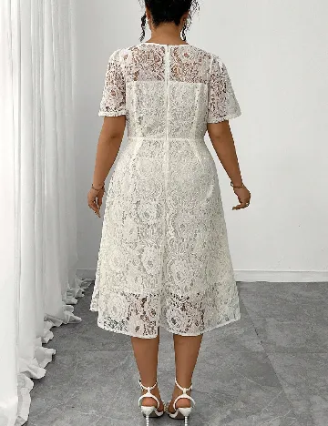 Rochie medie SHEIN CURVE, alb