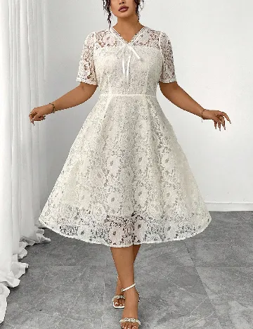 Rochie medie SHEIN CURVE, alb