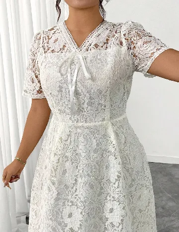 Rochie medie SHEIN CURVE, alb