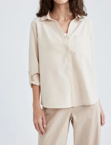 Camasa DeFacto, crem