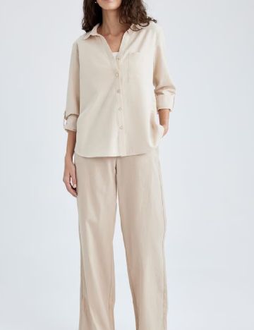 Camasa DeFacto, crem