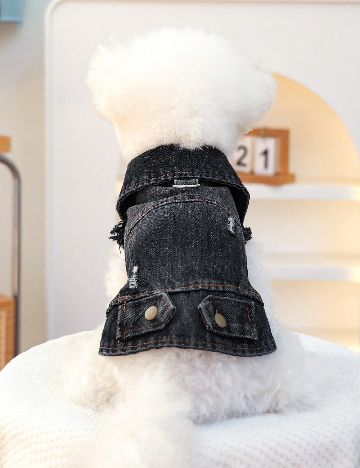 Haina pentru caini SHEIN, negru