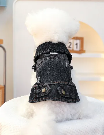 Haina pentru caini SHEIN, negru