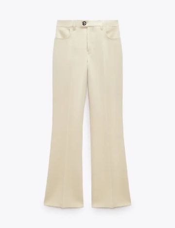 Pantaloni Zara, crem