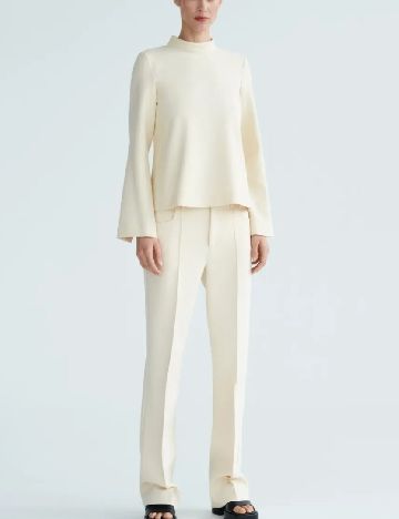 Pantaloni Zara, crem