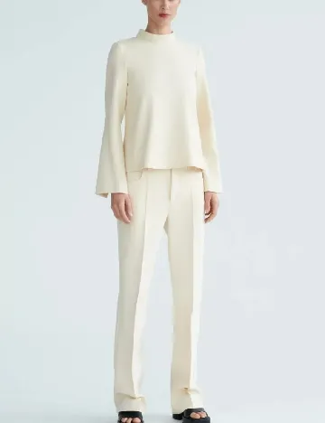 Pantaloni Zara, crem