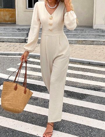 Salopeta SHEIN, crem