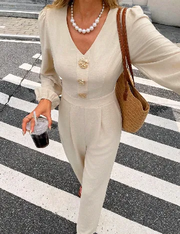 Salopeta SHEIN, crem