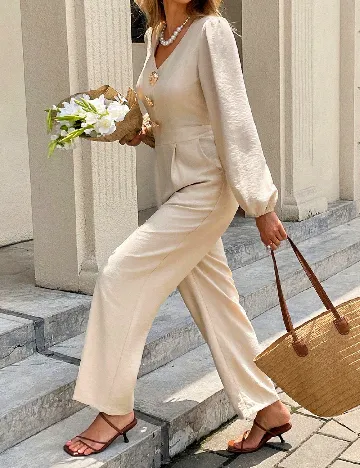 Salopeta SHEIN, crem