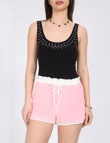 Pantaloni scurti Bershka, roz