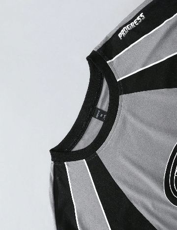 Bluza Oversize Romwe, gri/negru