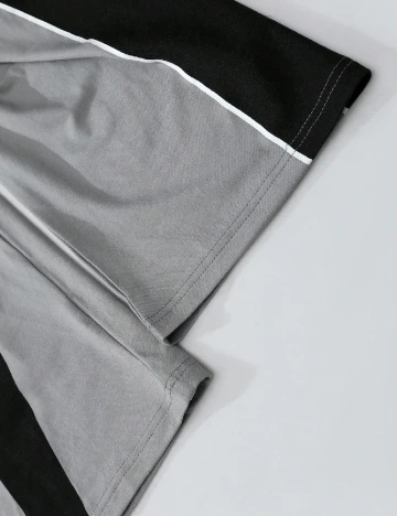 Bluza Oversize Romwe, gri/negru