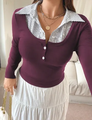 Bluza SHEIN CURVE, mov