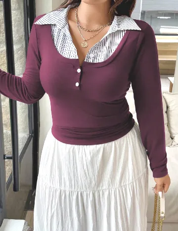 Bluza SHEIN CURVE, mov