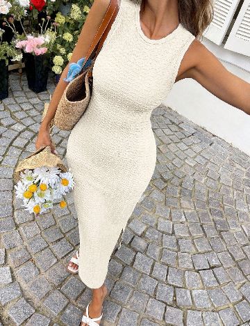 Rochie lunga SHEIN, ecru