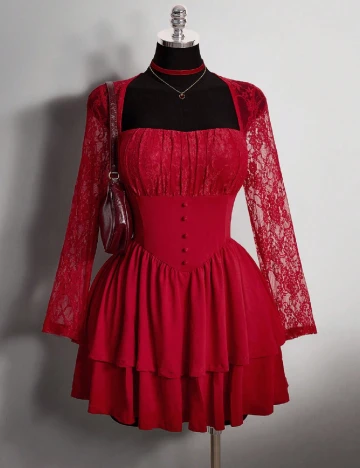 Salopeta SHEIN CURVE, rosu