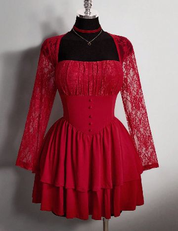 Salopeta SHEIN CURVE, rosu