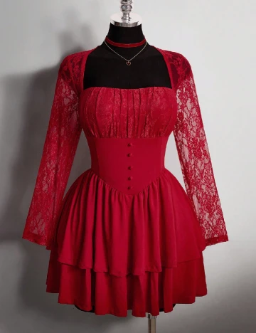 Salopeta SHEIN CURVE, rosu