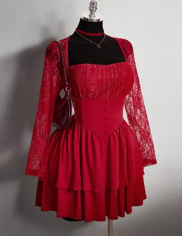 Salopeta SHEIN CURVE, rosu