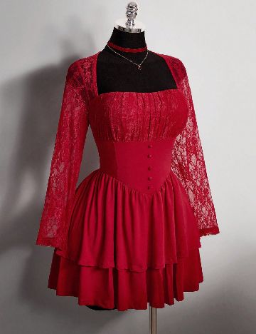 Salopeta SHEIN CURVE, rosu