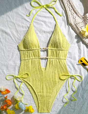 Costum de baie SHEIN, galben