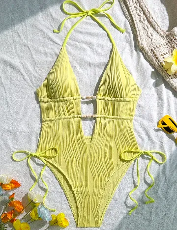 Costum de baie SHEIN, galben