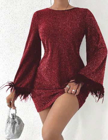 Rochie scurta SHEIN, rosu