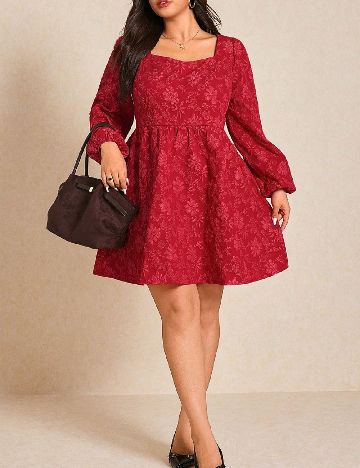 Rochie scurta SHEIN CURVE, rosu