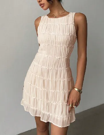 Rochie scurta SHEIN, crem