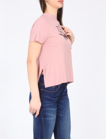 Tricou Bershka, roz pudra