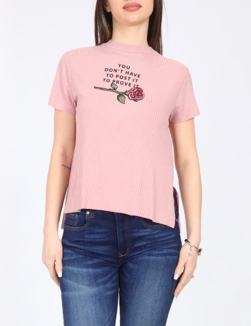 Tricou Bershka, roz pudra