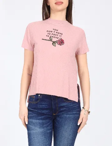 Tricou Bershka, roz pudra