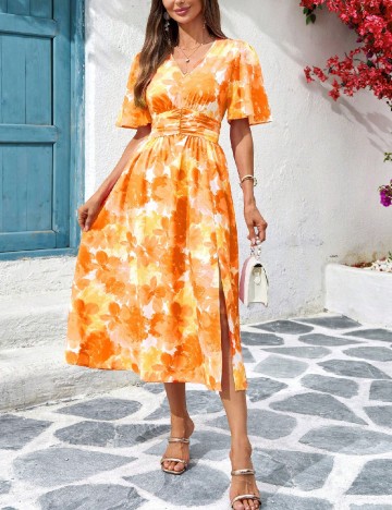 Rochie medie SHEIN, portocaliu